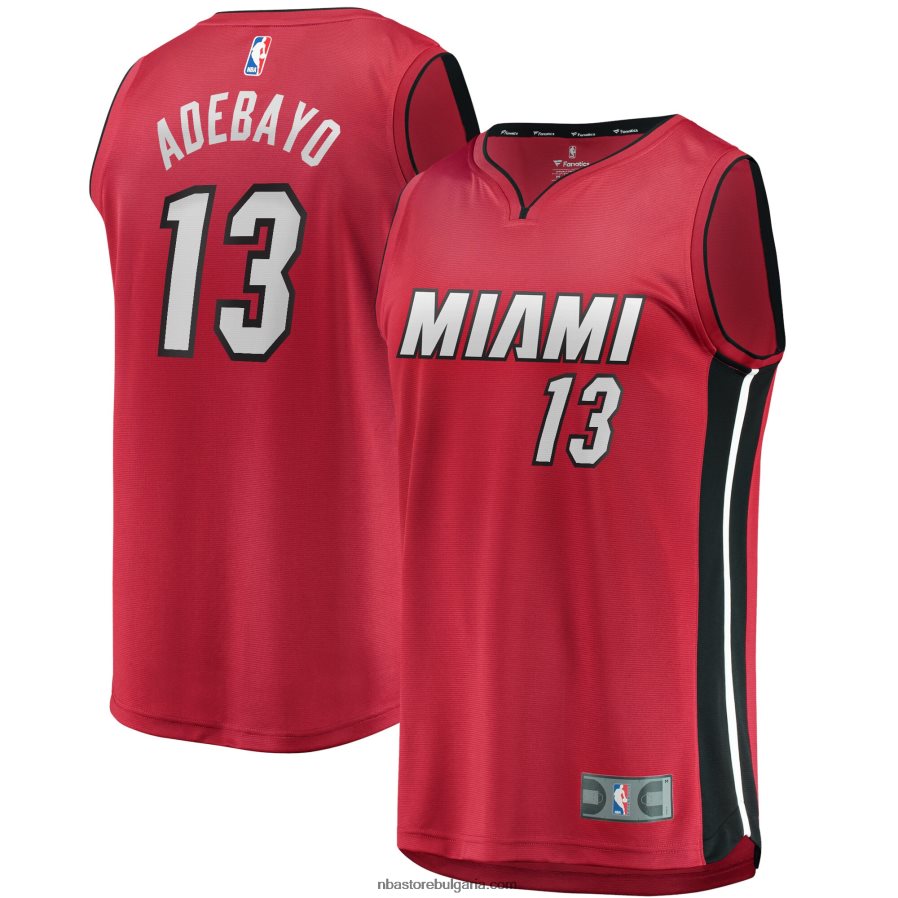 NBA JZ8F0217004 miami heat bam adebayo red fast break копие на фланелка на играч
