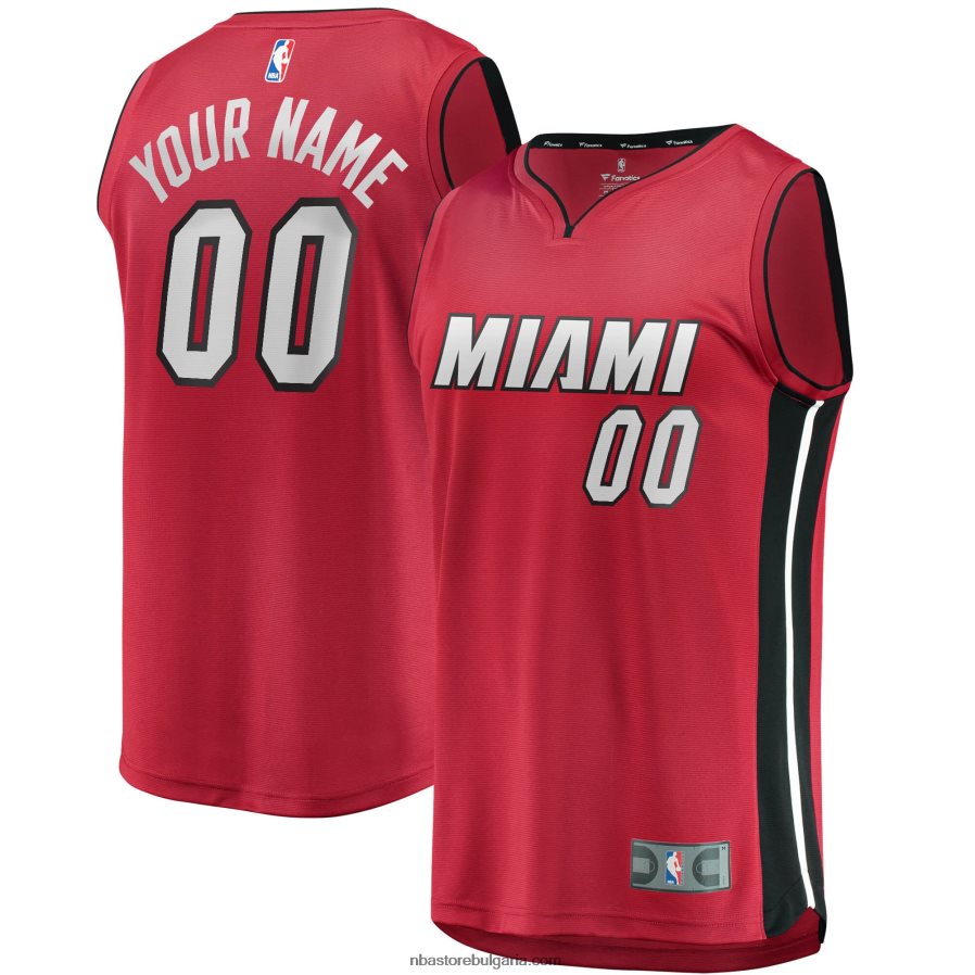 NBA JZ8F0217180 miami heat red fast break реплика по поръчка на фланелка