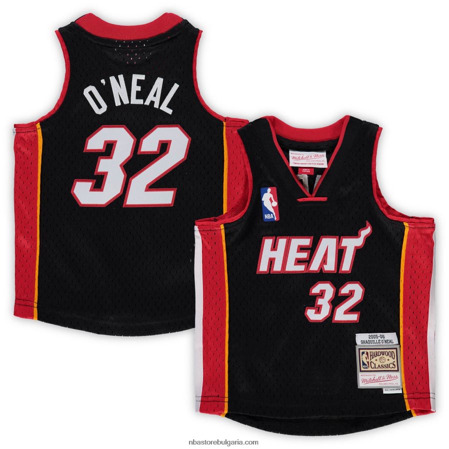 NBA JZ8F0217642 miami heat shaquille o'neal black hardwood classics пенсиониран футболист