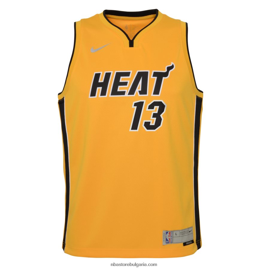 NBA JZ8F0217983 miami heat bam adebayo nike trophy gold swingman player jersey - спечелено издание