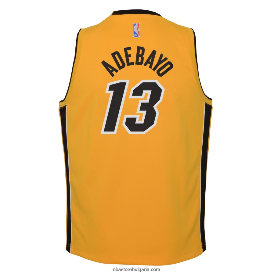 NBA JZ8F0217983 miami heat bam adebayo nike trophy gold swingman player jersey - спечелено издание