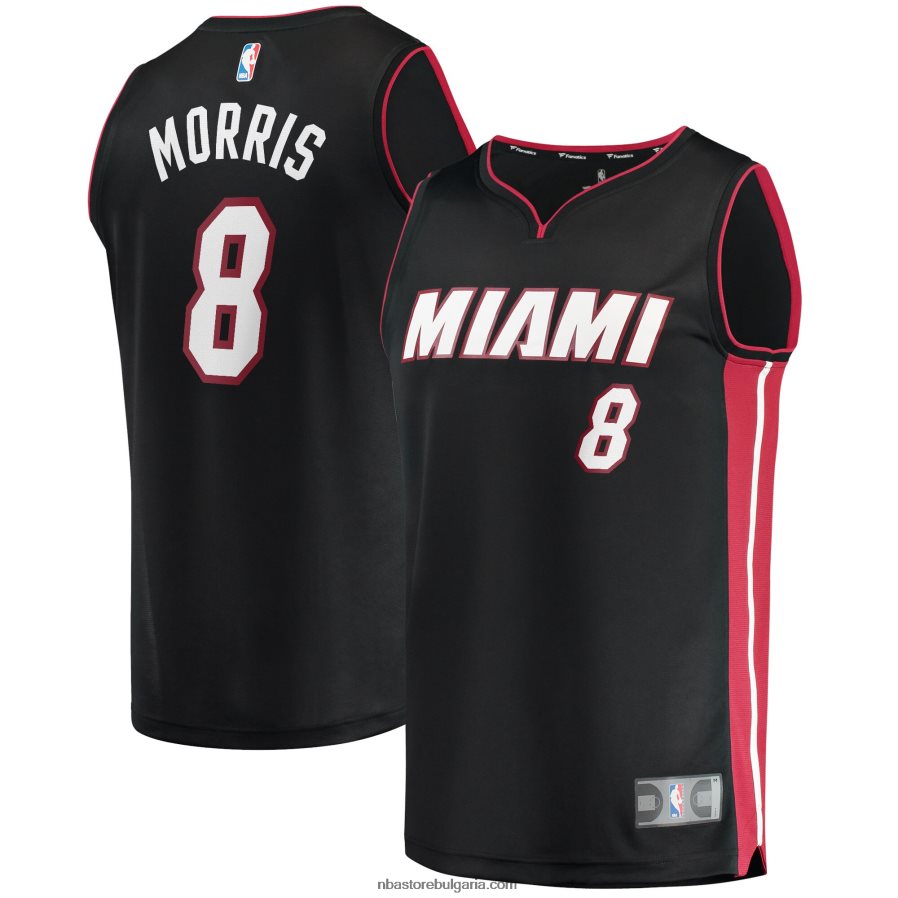 NBA JZ8F0218625 miami heat markieff morris black fast break реплика на фланелка