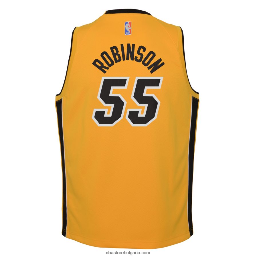 NBA JZ8F0218665 miami heat duncan robinson nike trophy gold swingman player jersey - спечелено издание