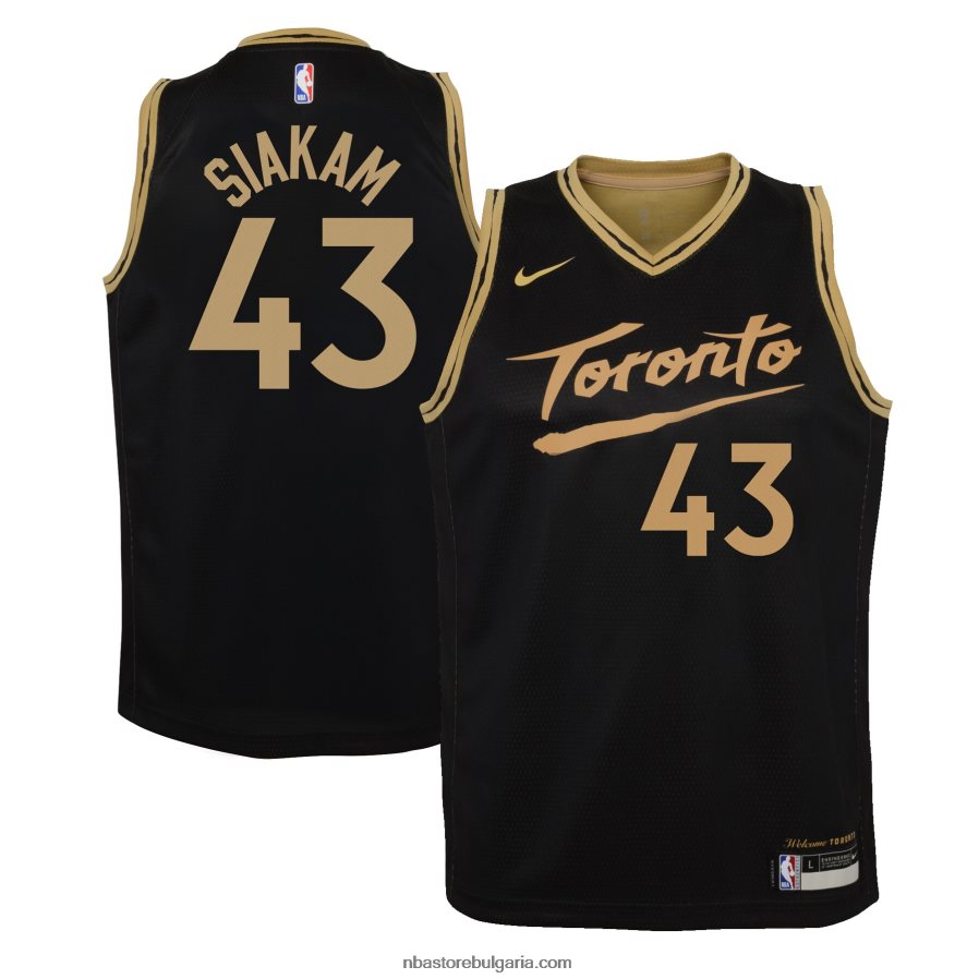 NBA JZ8F0217791 торонто раптърс паскал сиакам nike черна фланелка swingman