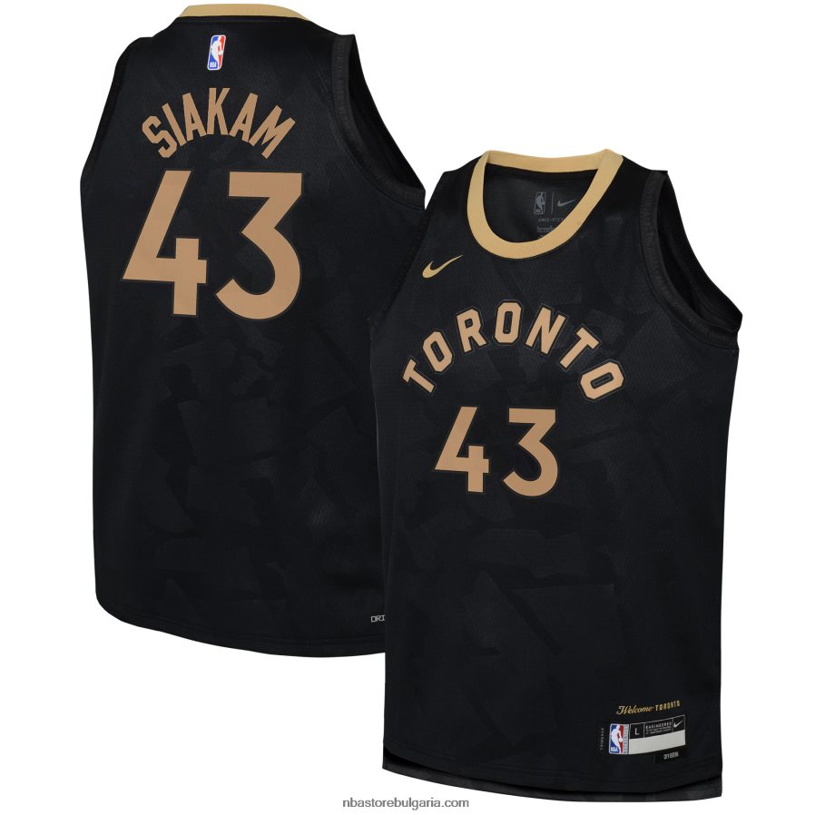 NBA JZ8F0218201 торонто раптърс паскал сиакам nike черна фланелка swingman