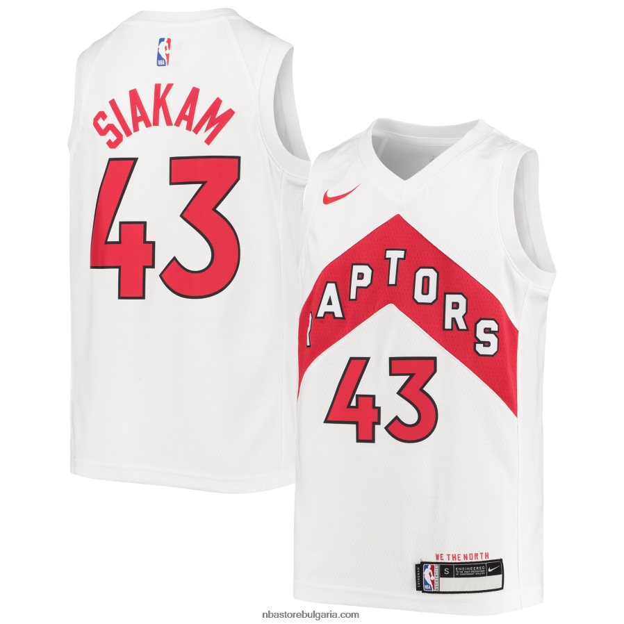 NBA JZ8F0218629 торонто раптърс паскал сиакам nike бяла фланелка swingman