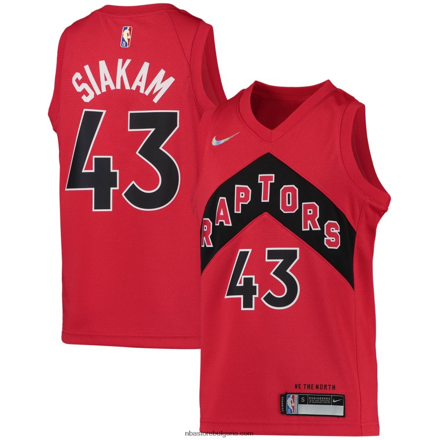 NBA JZ8F0218692 Торонто Раптърс Паскал Сиакам Nike Red Diamond Swingman Джърси