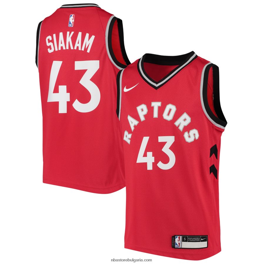 NBA JZ8F0219348 торонто раптърс паскал сиакам nike червена фланелка swingman