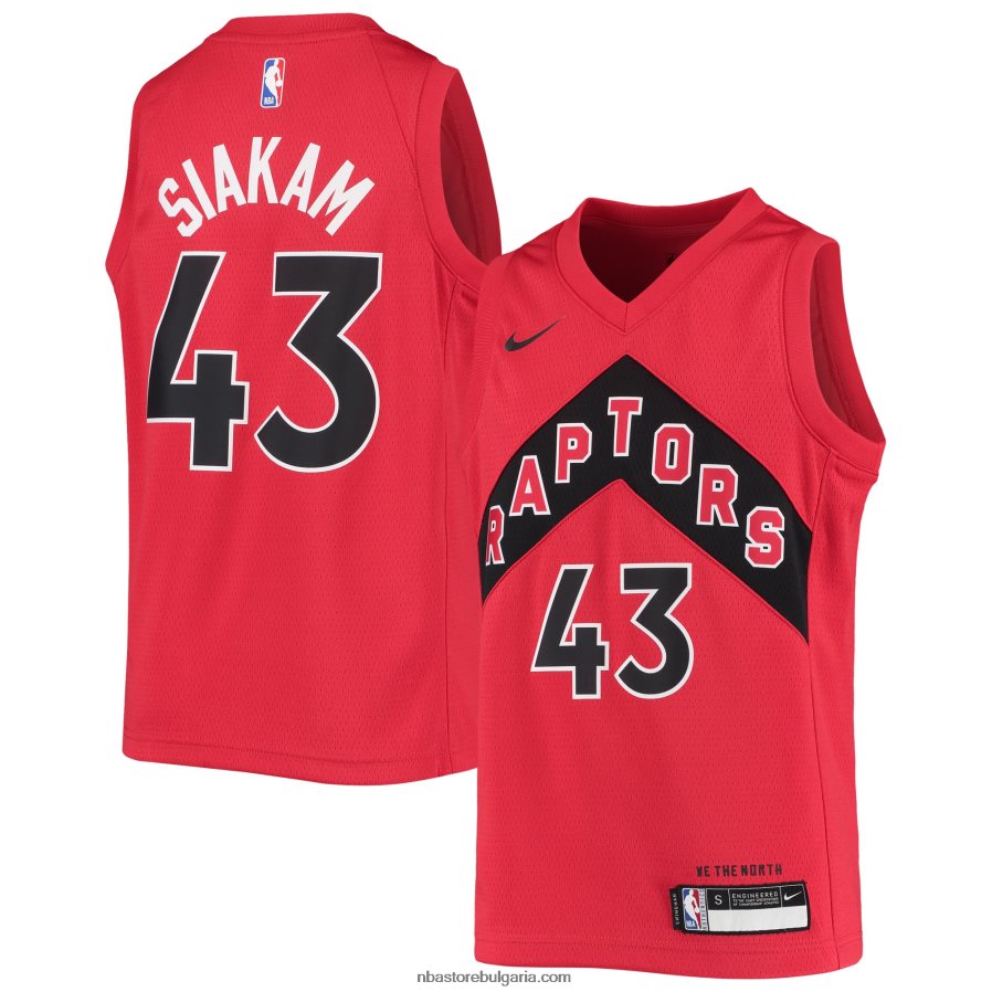 NBA JZ8F0219892 торонто раптърс паскал сиакам nike червена фланелка swingman