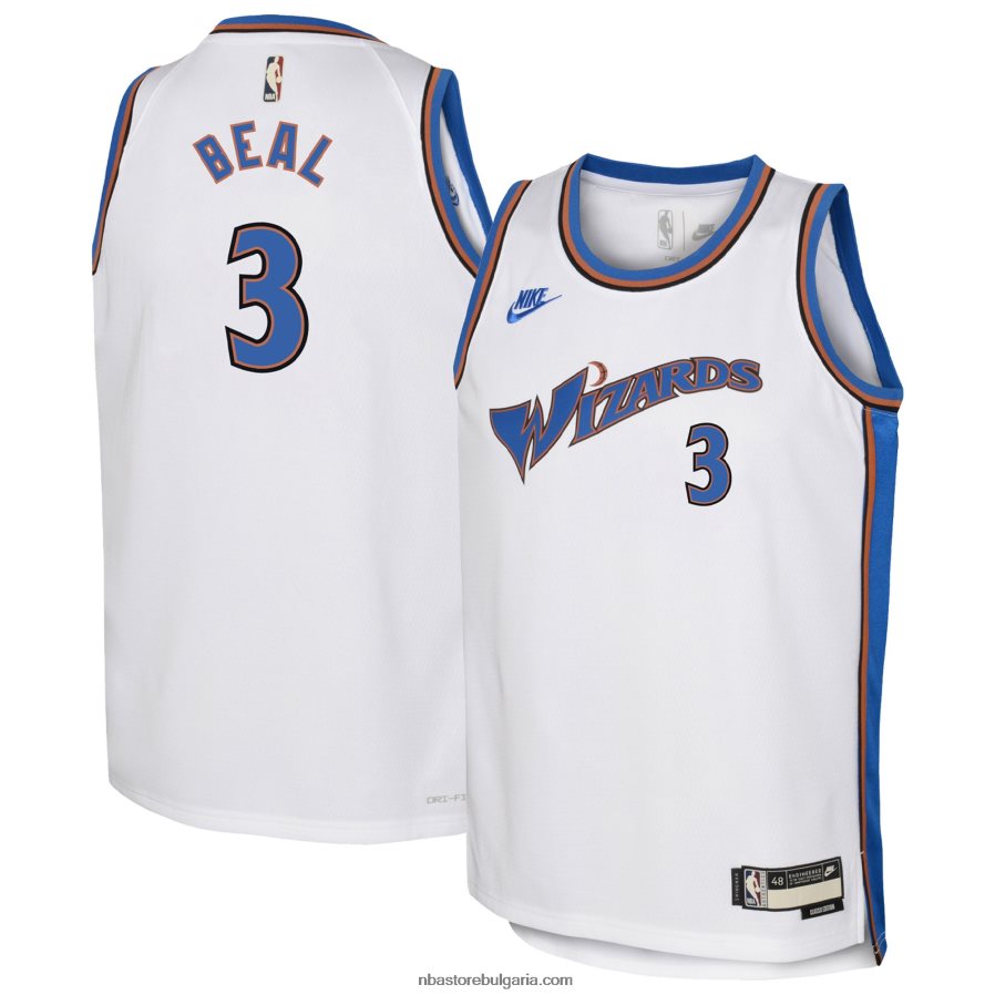 NBA JZ8F0217360 washington wizards bradley beal nike бяла фланелка swingman