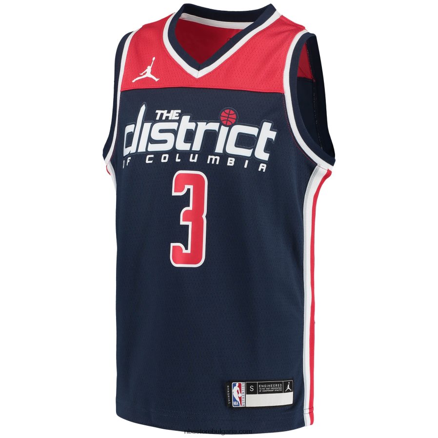 NBA JZ8F0217565 washington wizards bradley beal jordan brand blue swingman фланелка