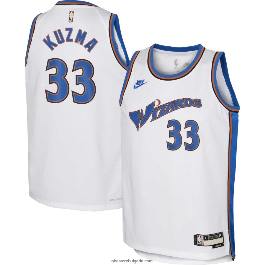NBA JZ8F0217624 washington wizards kyle kuzma nike бяла суингмен фланелка