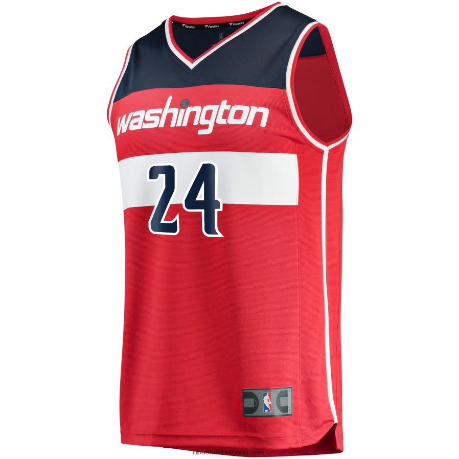 NBA JZ8F0217903 washington wizards corey kispert red 2021 draft first run pick fast break replica фланелка