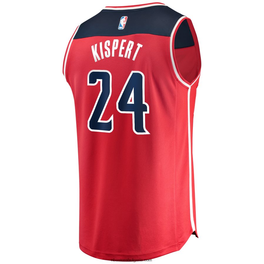 NBA JZ8F0217903 washington wizards corey kispert red 2021 draft first run pick fast break replica фланелка
