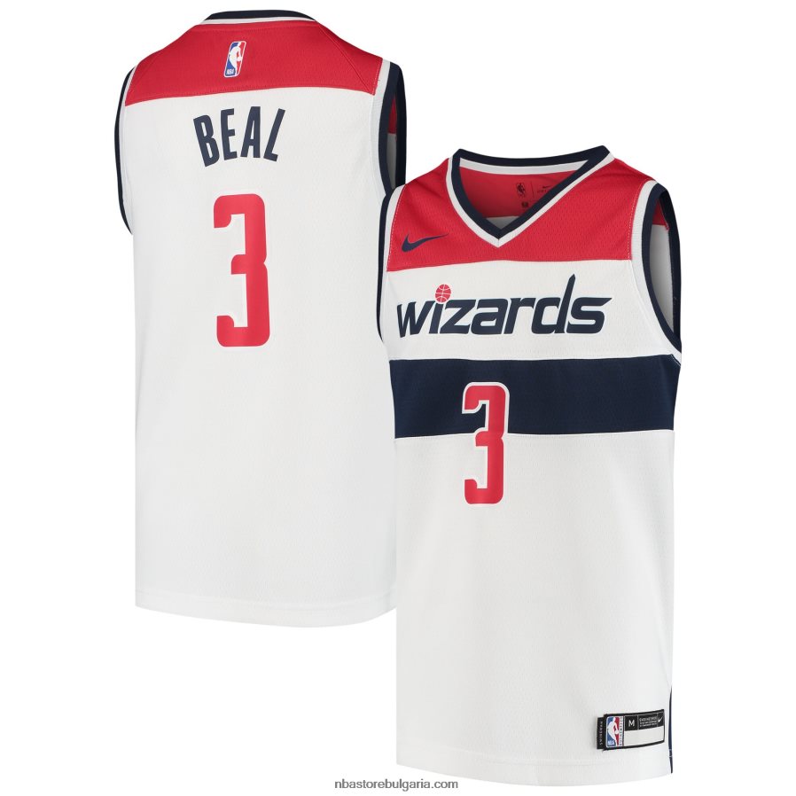 NBA JZ8F0218271 washington wizards bradley beal nike бяла фланелка swingman