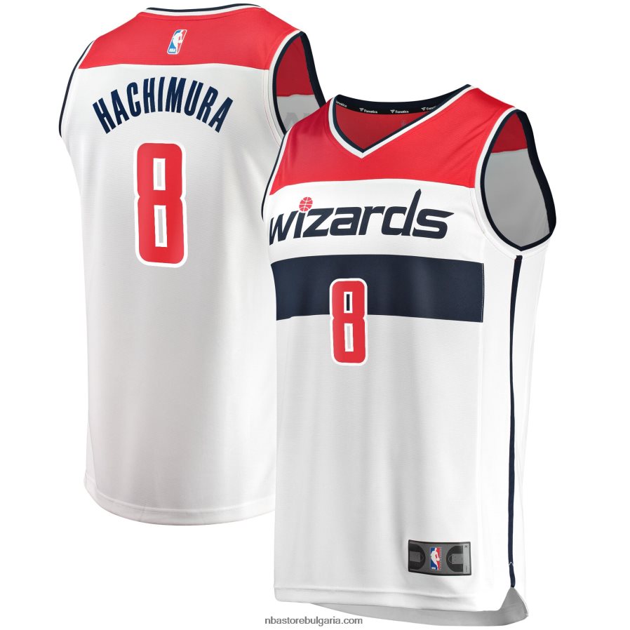 NBA JZ8F0218610 уошингтън уизърдс руи хачимура бяла фланелка за бърз брейк играч реплика