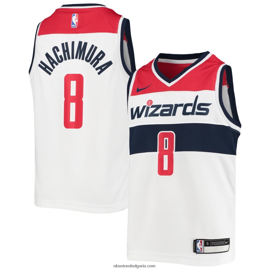 NBA JZ8F0218630 washington wizards rui hachimura nike бяла суингмен фланелка