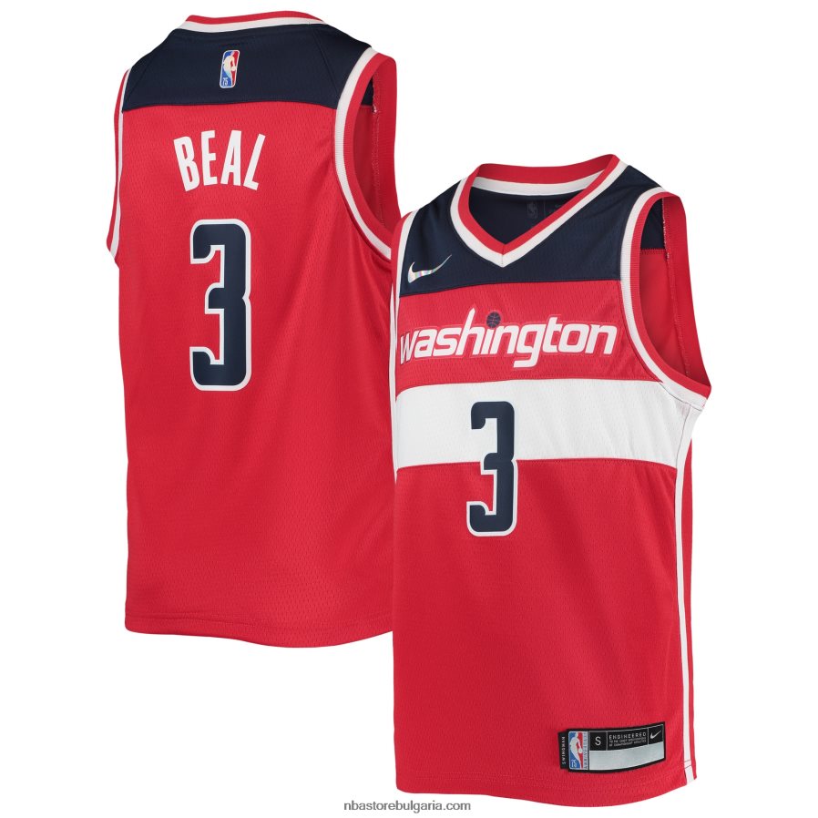 NBA JZ8F0218855 washington wizards bradley beal nike червен диамант суингмен фланелка