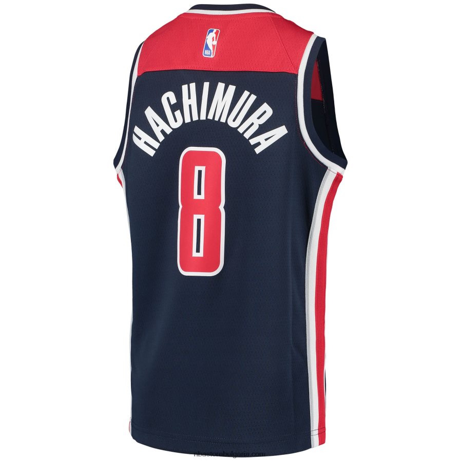 NBA JZ8F0219590 washington wizards rui hachimura jordan brand navy suwingman фланелка