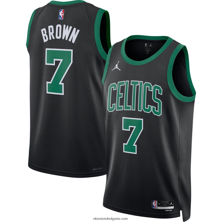 NBA JZ8F0214 boston celtics jaylen brown jordan brand black swingman фланелка