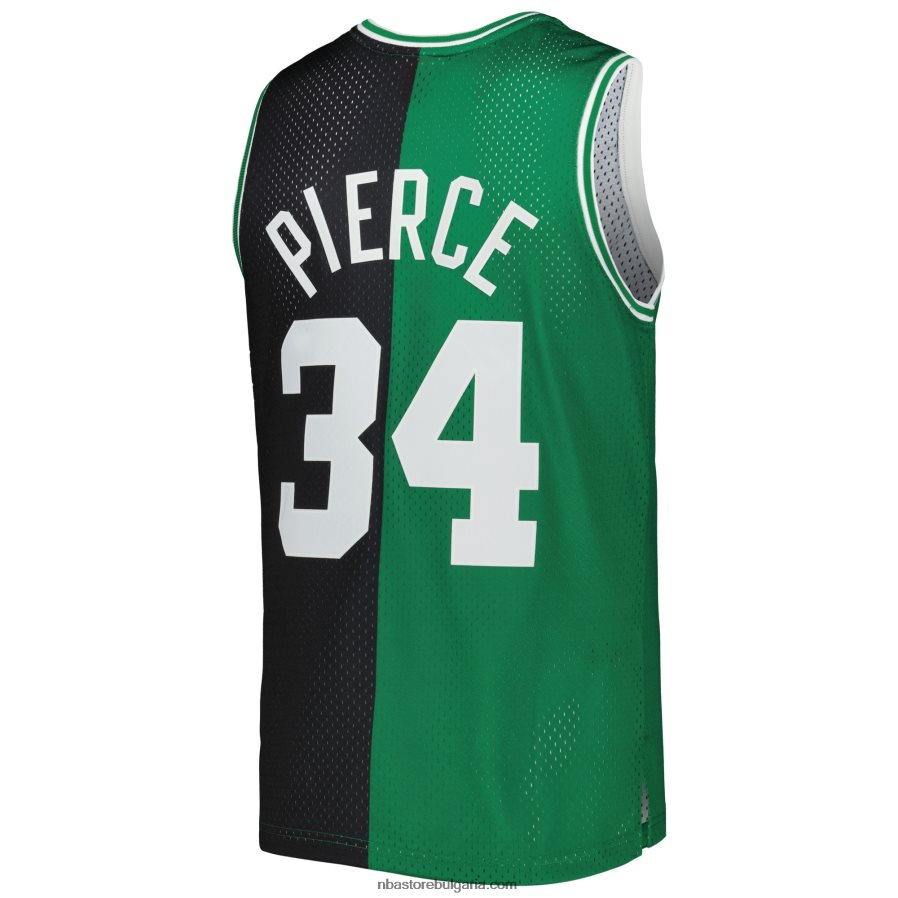 NBA JZ8F02373 boston celtics paul pierce mitchell & ness black/kelly green hardwood classics split swingman фланелка