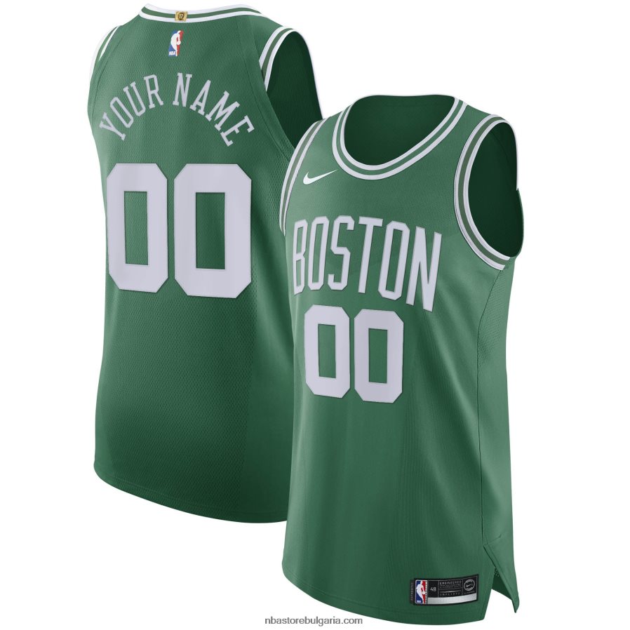 NBA JZ8F02441 Бостън Селтикс nike зелена автентична персонализирана фланелка