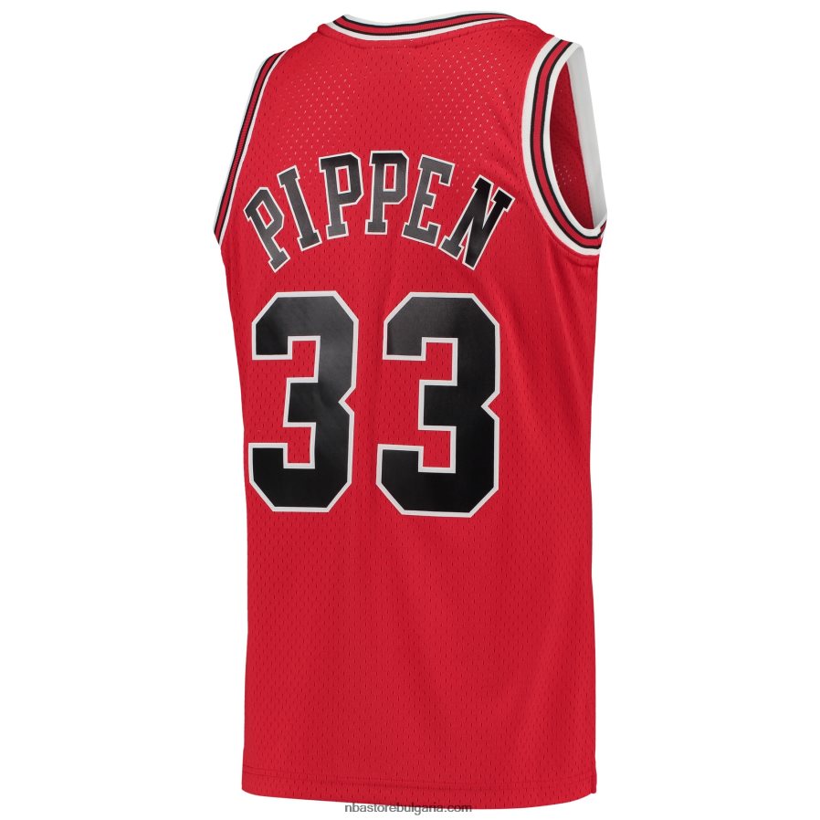 NBA JZ8F021629 chicago bulls scottie pippen mitchell & ness red hardwood classics swingman фланелка