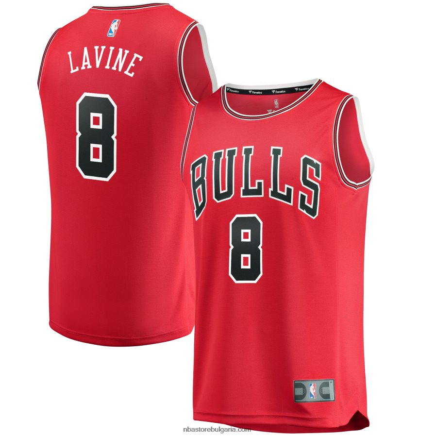 NBA JZ8F02215 chicago bulls zach lavine red fast break реплика на фланелка