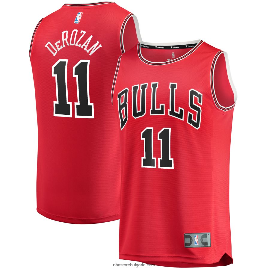 NBA JZ8F02224 chicago bulls demar derozan red fast break replica фланелка на играч