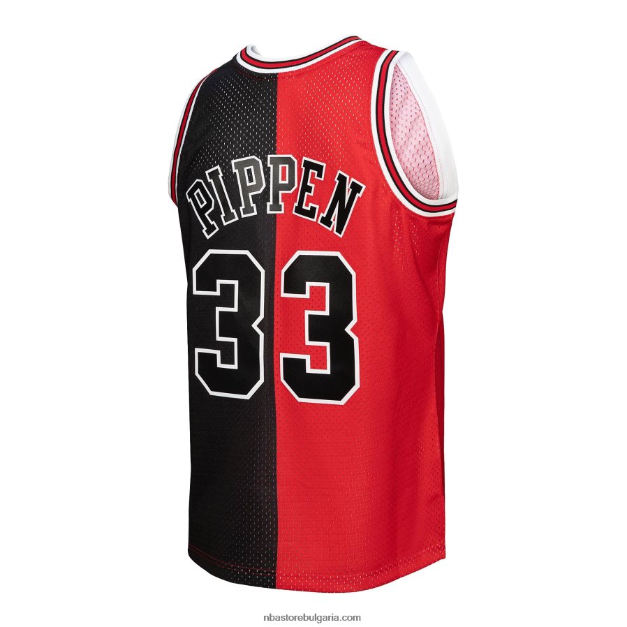 NBA JZ8F02233 chicago bulls scottie pippen mitchell & ness red/black hardwood classics сплит суингмен трико