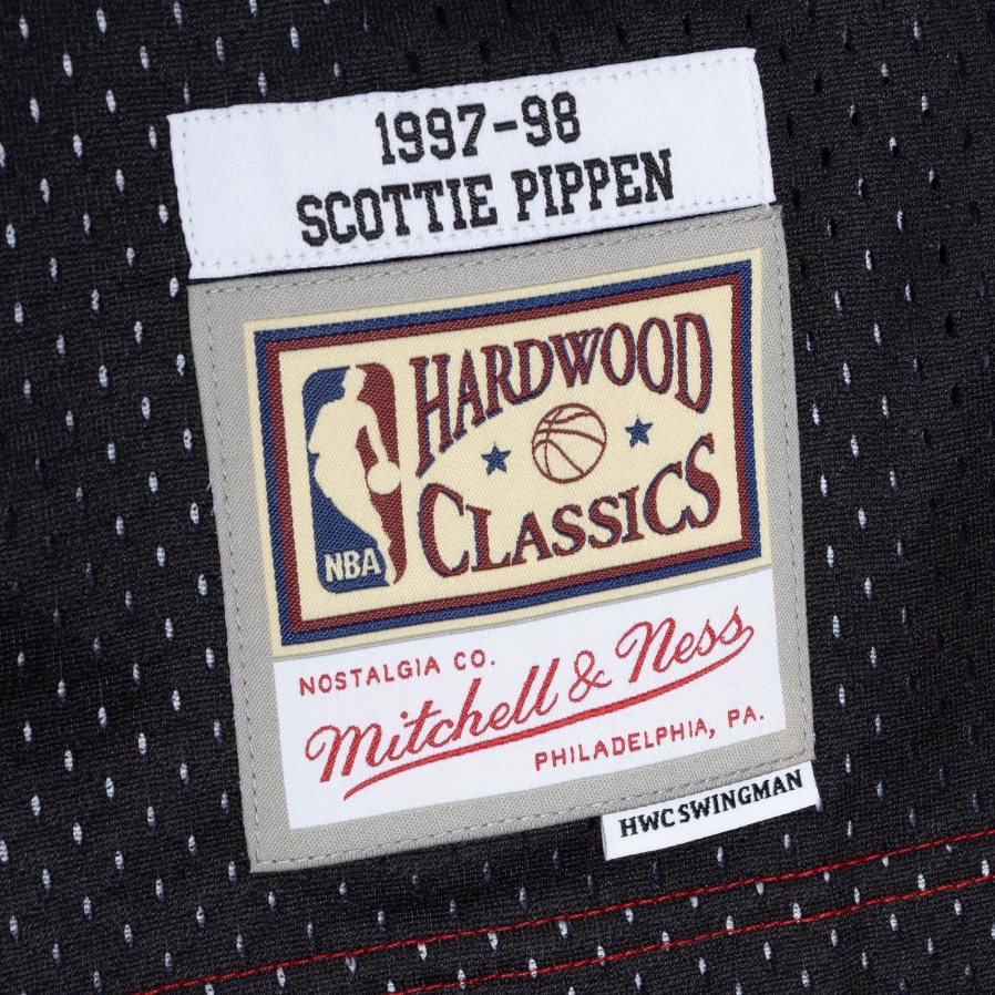 NBA JZ8F02233 chicago bulls scottie pippen mitchell & ness red/black hardwood classics сплит суингмен трико
