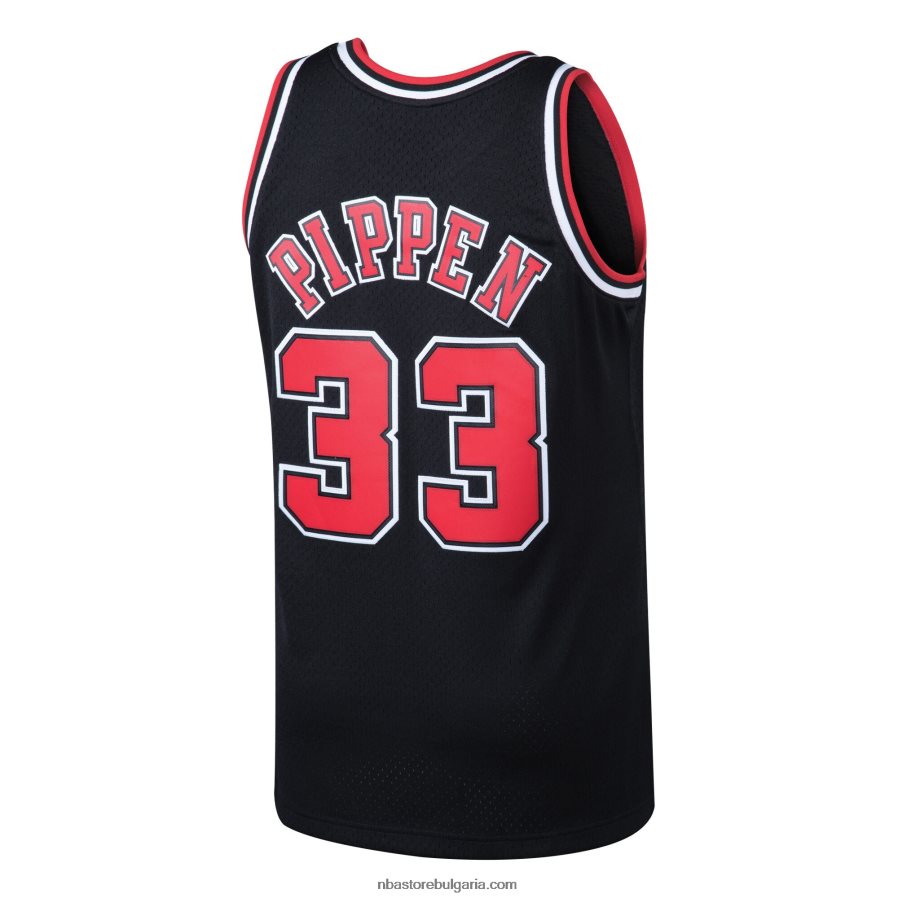 NBA JZ8F02318 chicago bulls scottie pippen mitchell & ness black hardwood classics swingman фланелка
