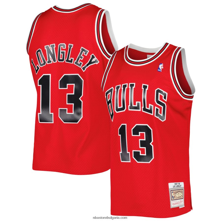 NBA JZ8F024347 chicago bulls luc longley mitchell & ness red hardwood classics swingman фланелка