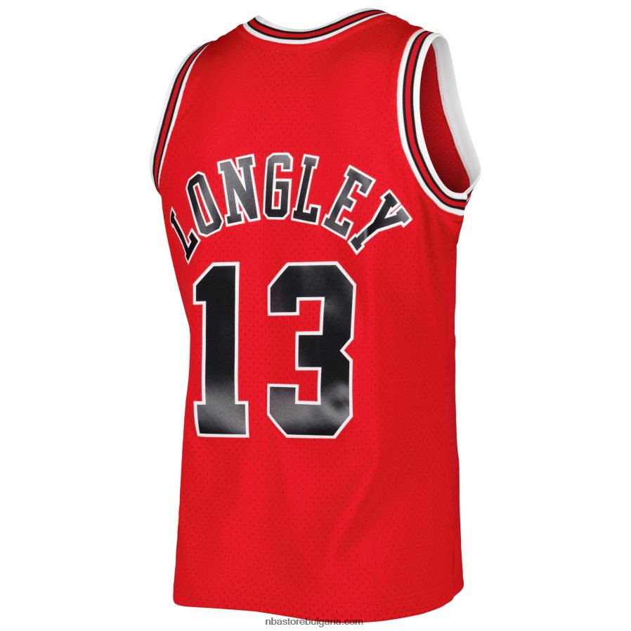 NBA JZ8F024347 chicago bulls luc longley mitchell & ness red hardwood classics swingman фланелка