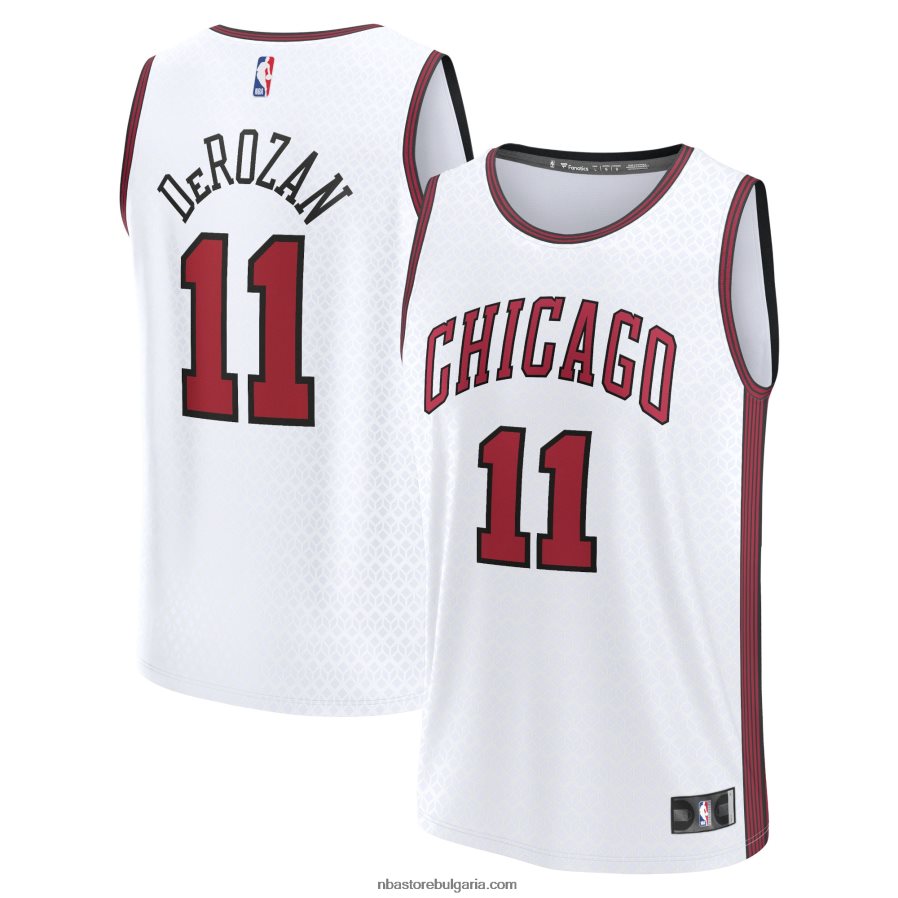 NBA JZ8F02466 chicago bulls demar derozan бяла фланелка за бърз пробив