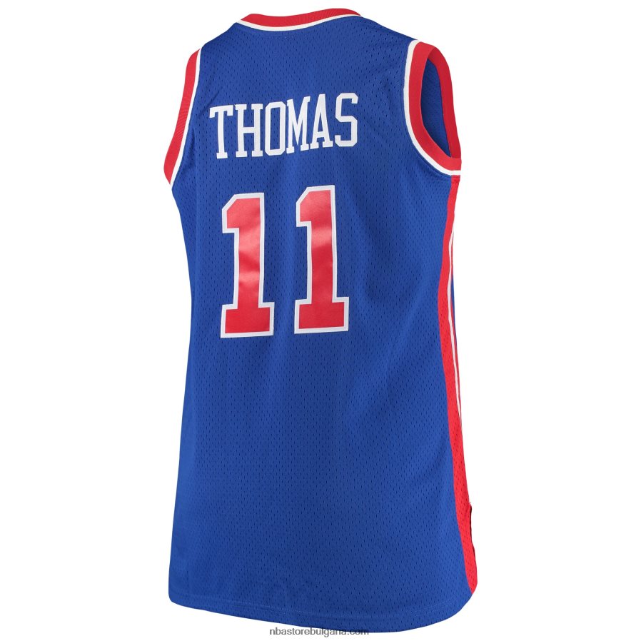 NBA JZ8F021709 detroit pistons isaiah thomas mitchell & ness royal big & tall твърда класическа фланелка