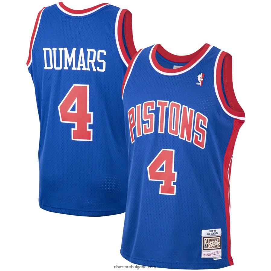 NBA JZ8F024072 detroit pistons joe dumars mitchell & ness blue 1988-89 hardwood classics swingman player фланелка