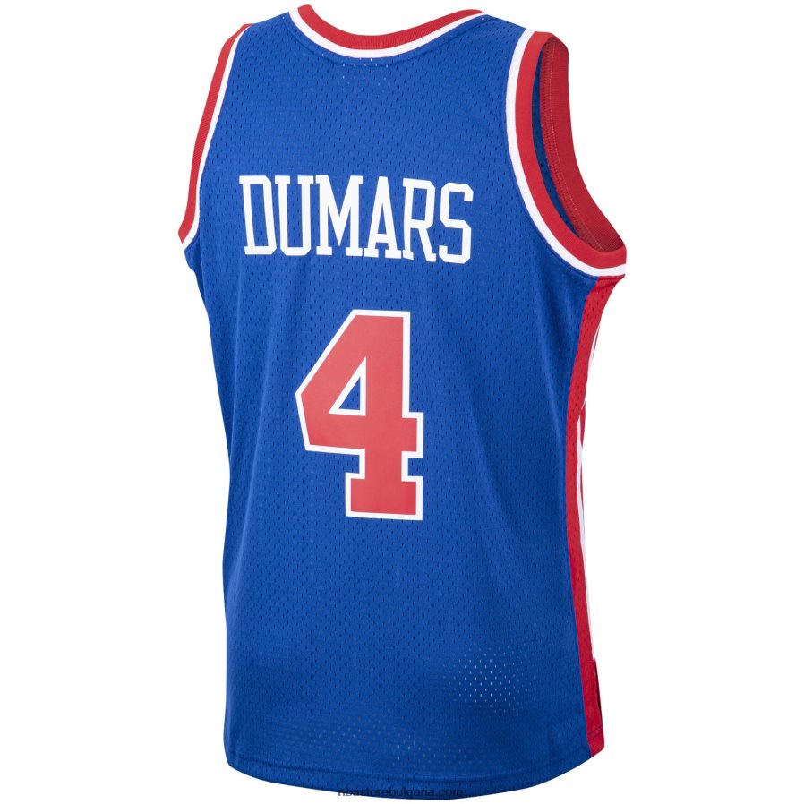 NBA JZ8F024072 detroit pistons joe dumars mitchell & ness blue 1988-89 hardwood classics swingman player фланелка
