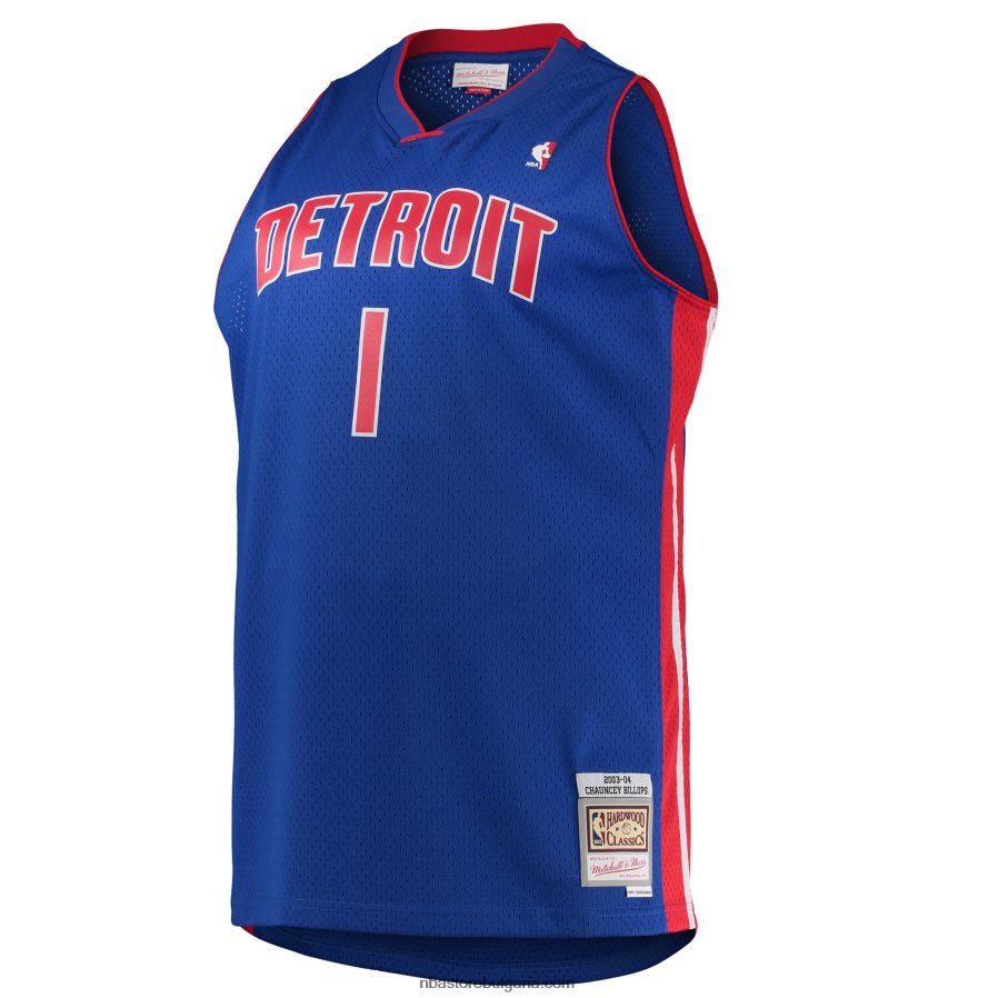NBA JZ8F027598 Chauncey Billups Detroit Pistons mitchell & ness blue big & tall hardwood classics swingman фланелка