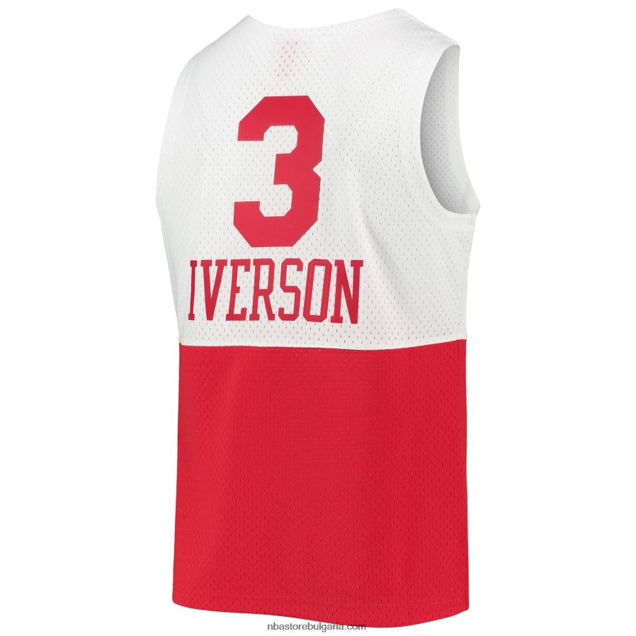 NBA JZ8F021598 philadelphia 76ers allen iverson mitchell & ness white hardwood classics swingman фланелка
