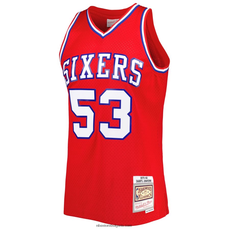 NBA JZ8F025162 philadelphia 76ers darryl dowkins mitchell & ness red hardwood classics 1979-80 swingman фланелка