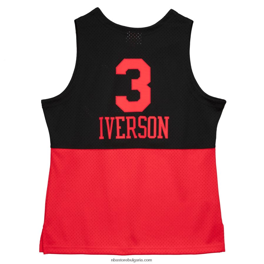 NBA JZ8F025265 philadelphia 76ers allen iverson black hardwood classics reload 2.0 swingman фланелка