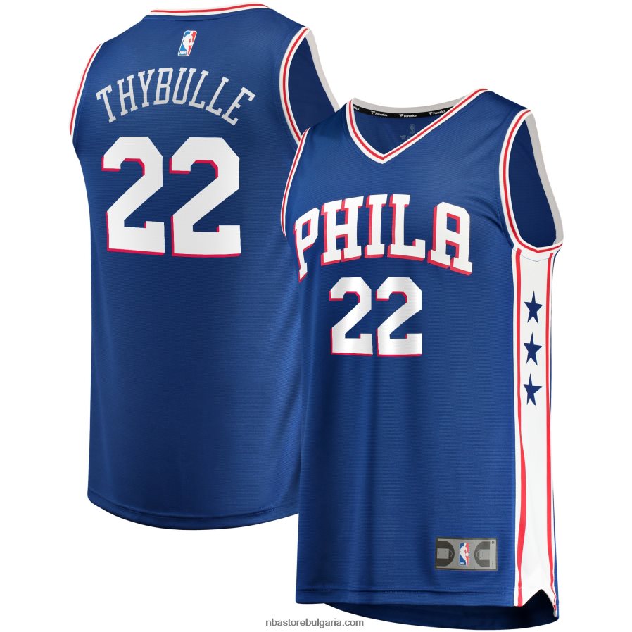 NBA JZ8F026465 philadelphia 76ers matisse thybulle royal fast break реплика на фланелка на отбора на играча
