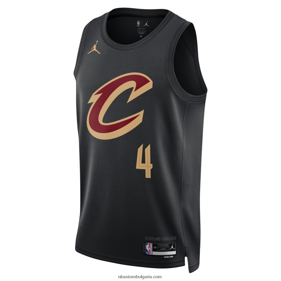 NBA JZ8F022018 cleveland cavaliers evan mobley jordan brand black swingman фланелка