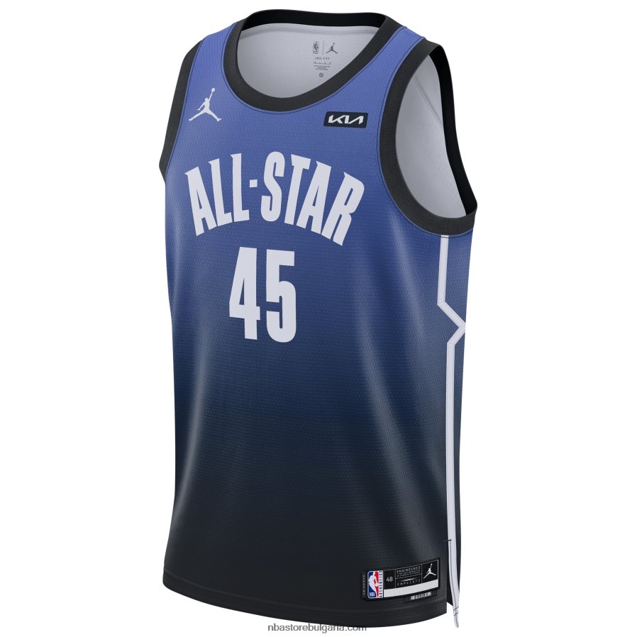 NBA JZ8F02209 donovan mitchell jordan brand blue all-star game swingman фланелка