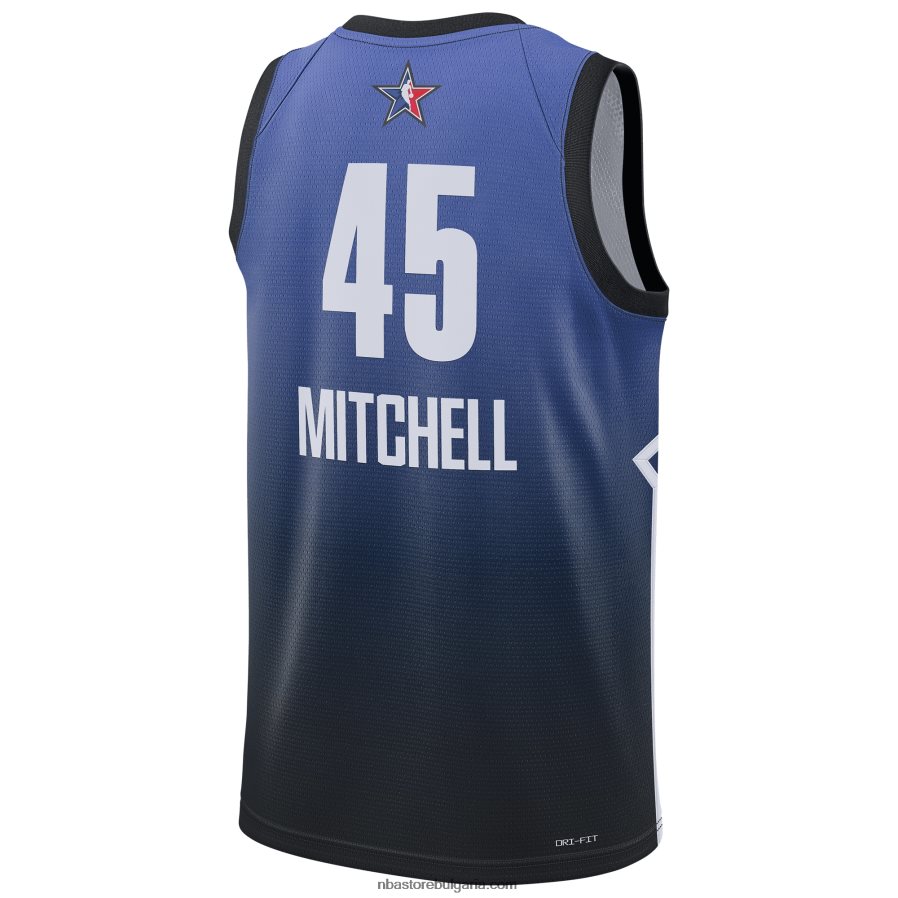 NBA JZ8F02209 donovan mitchell jordan brand blue all-star game swingman фланелка