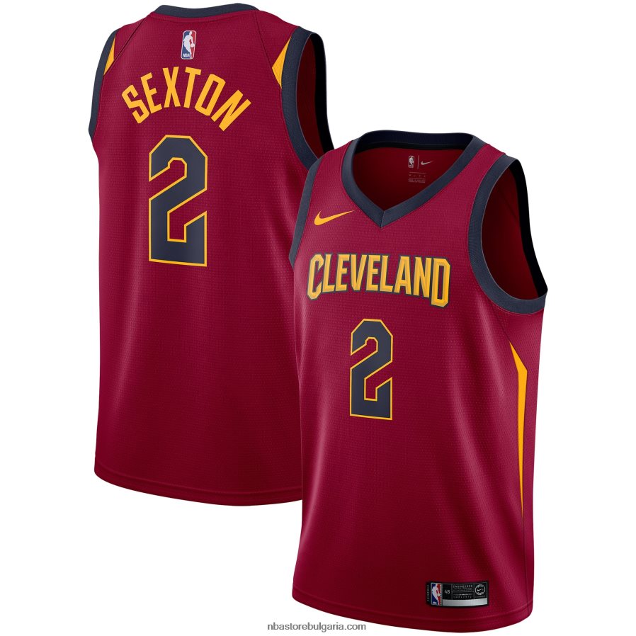NBA JZ8F023365 Кливланд Кавалиърс Колин Секстън nike вино swingman фланелка
