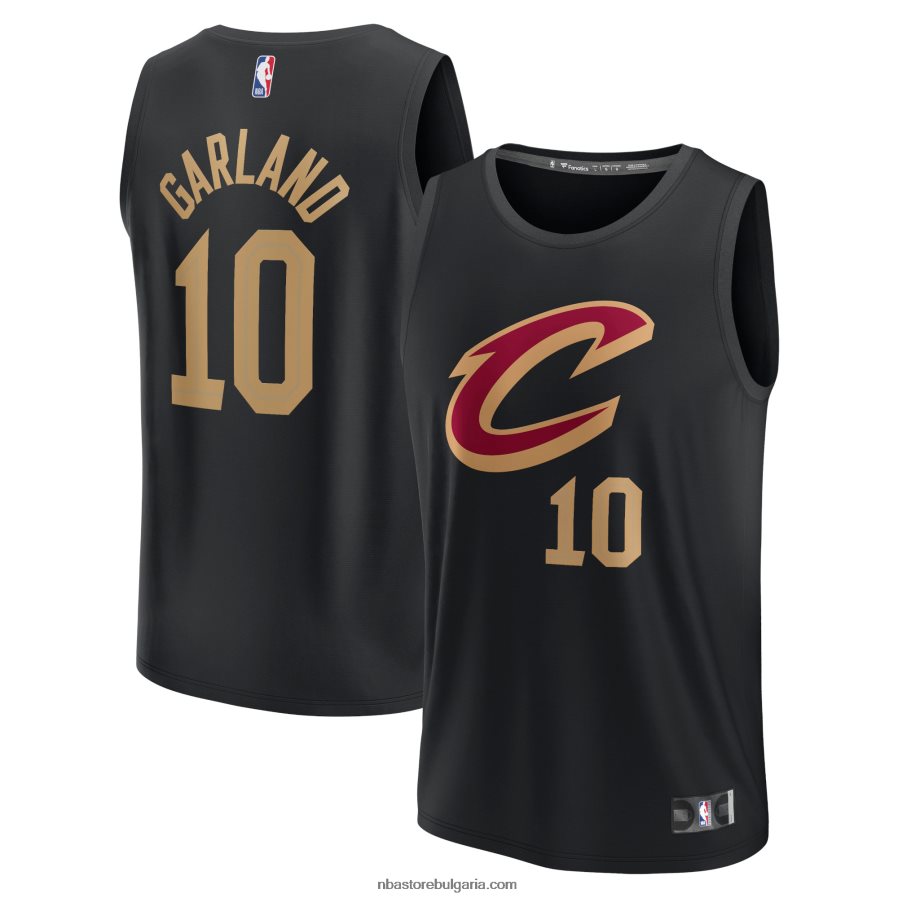 NBA JZ8F02869 cleveland cavaliers darius garland черна фланелка за бързо прекъсване