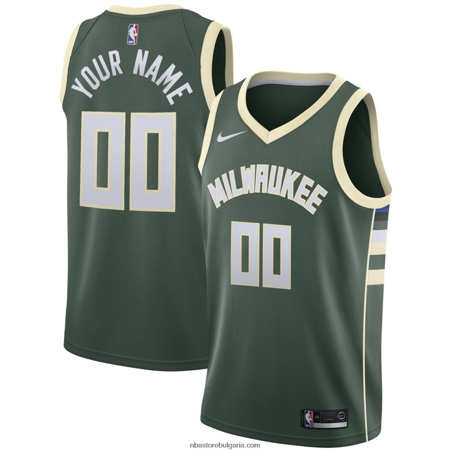 NBA JZ8F022881 milwaukee bucks nike green swingman фланелка по поръчка