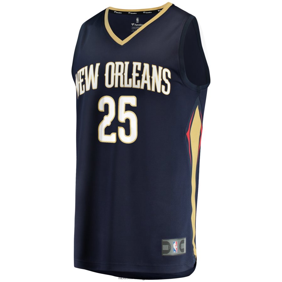 NBA JZ8F021056 new orleans pelicans trey murphy iii navy fast break реплика на фланелка